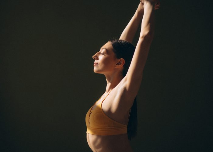 Woman practising yoga